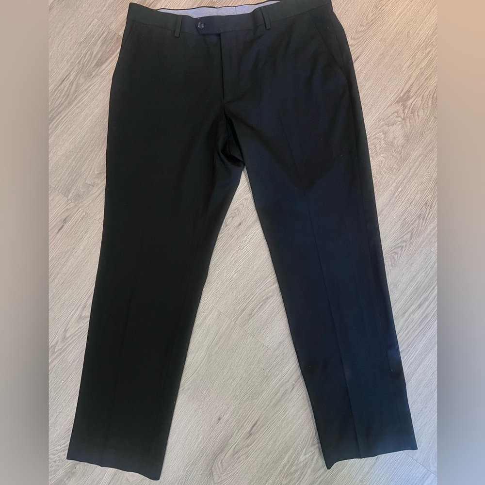 Tommy Hilfiger Black Dress Pants with Signature Trim